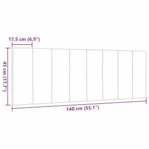Polštář na čelo postele Hanko tmavě šedý 140 cm textil - obrázek 9