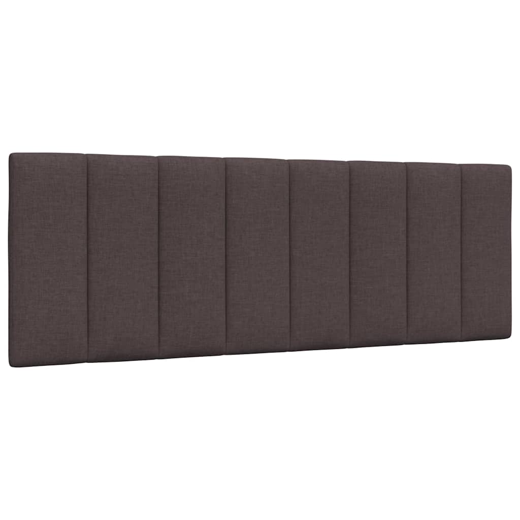 vidaXL Polštář na čelo postele Hanko tmavě hnědý 140 cm textil