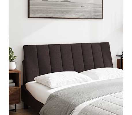 vidaXL Almofad&atilde;o de cabeceira Hanko 140 cm tecido castanho-escuro