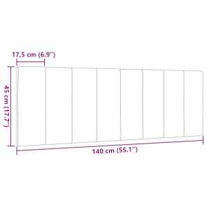 Polštář na čelo postele Hanko taupe 140 cm textil - obrázek 9