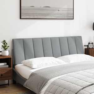 vidaXL Kopfteil-Kissen "Hanko" Hellgrau 160 cm Stoff