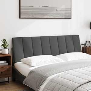 Polštář na čelo postele Hanko tmavě šedý 160 cm textil - obrázek 2