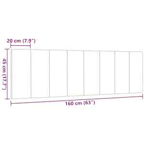 Polštář na čelo postele Hanko černý 160 cm textil - obrázek 9
