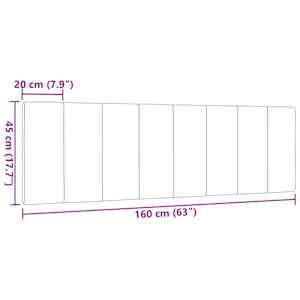 Polštář na čelo postele Hanko tmavě hnědý 160 cm textil - obrázek 9