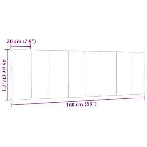 Polštář na čelo postele Hanko taupe 160 cm textil - obrázek 9