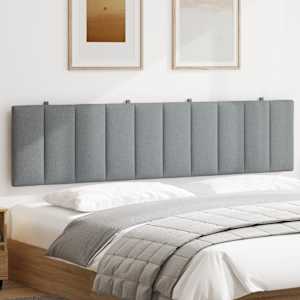 Polštář na čelo postele Hanko světle šedý 200 cm textil - obrázek 3