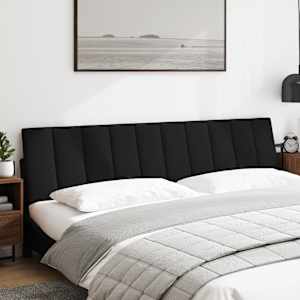Polštář na čelo postele Hanko černý 200 cm textil - obrázek 2