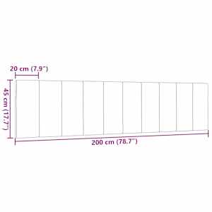 Polštář na čelo postele Hanko taupe 200 cm textil - obrázek 9