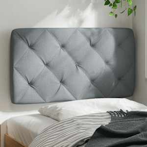 Polštář na čelo postele světle šedý 80 cm textil - obrázek 3