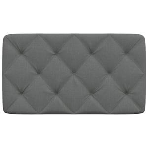 Polštář na čelo postele tmavě šedý 80 cm textil - obrázek 4