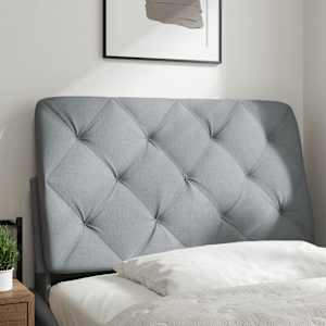 Polštář na čelo postele světle šedý 90 cm textil - obrázek 2