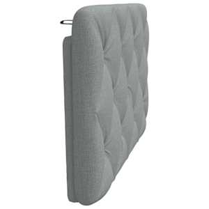 Polštář na čelo postele světle šedý 90 cm textil - obrázek 5