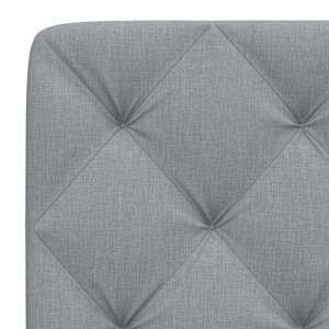 Polštář na čelo postele světle šedý 90 cm textil - obrázek 7