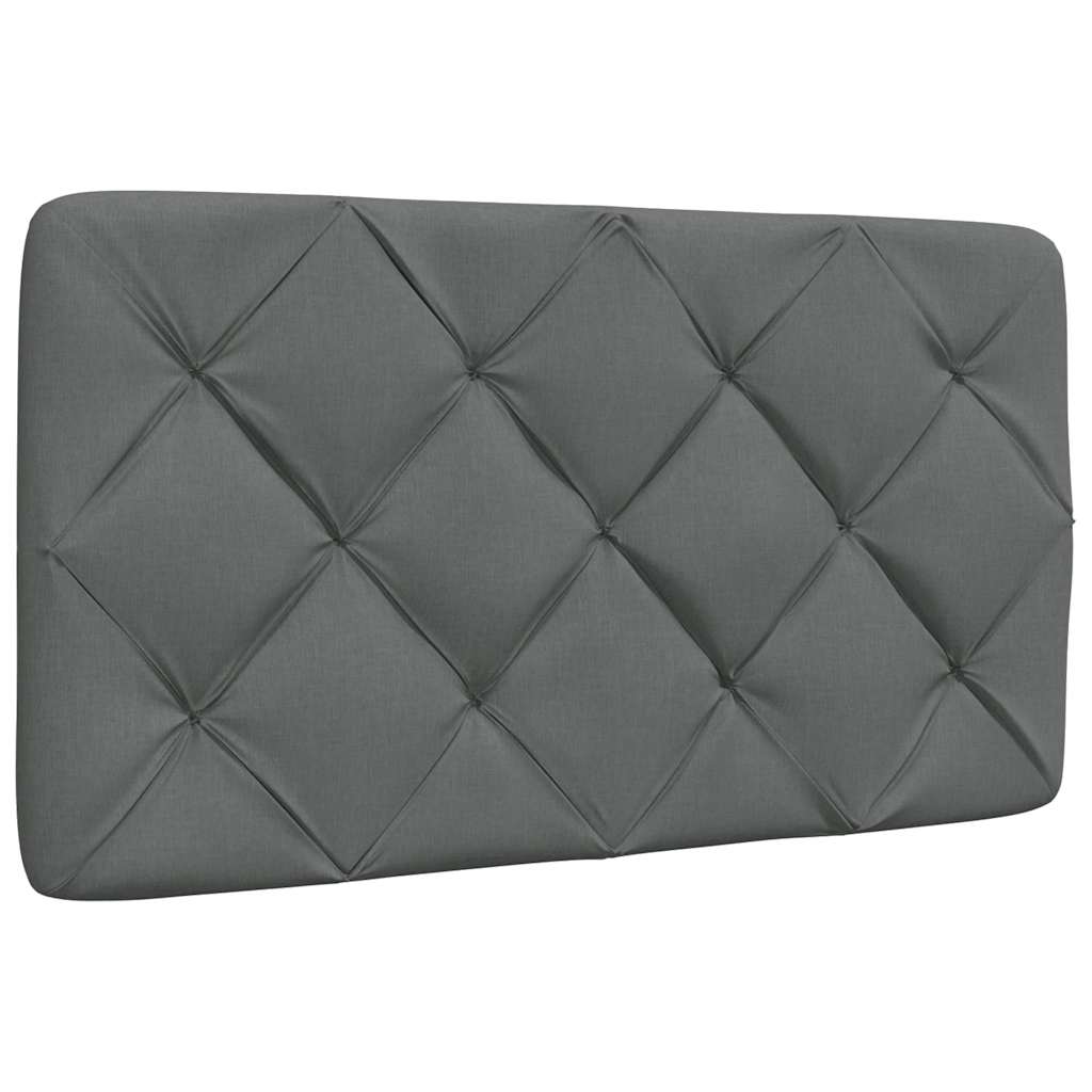 vidaXL Polštář na čelo postele tmavě šedý 90 cm textil