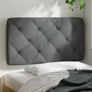 Polštář na čelo postele tmavě šedý 90 cm textil - obrázek 3