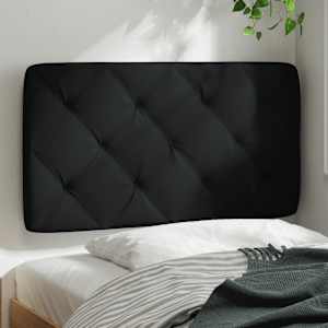 Polštář na čelo postele černý 90 cm textil - obrázek 3