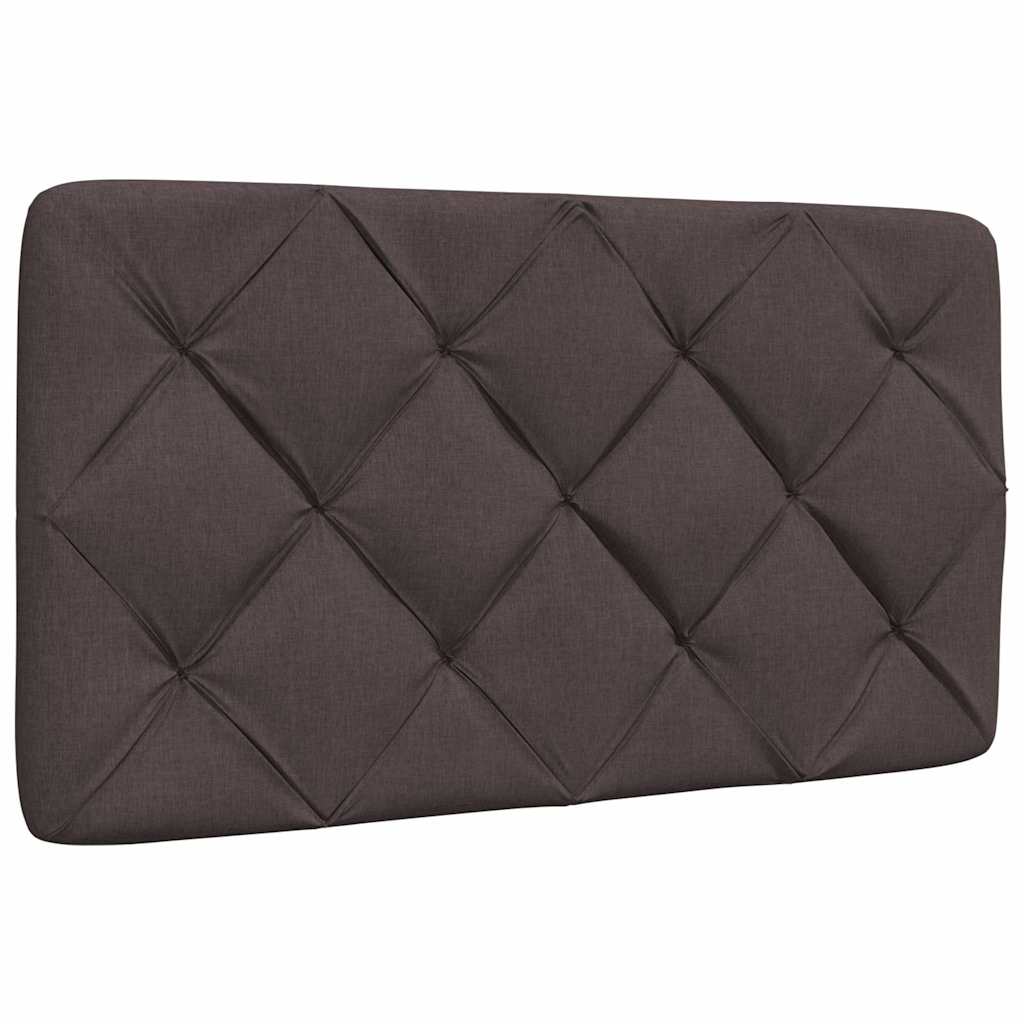 vidaXL Pernă pentru tăblie de pat maro închis, 90 cm, material textil