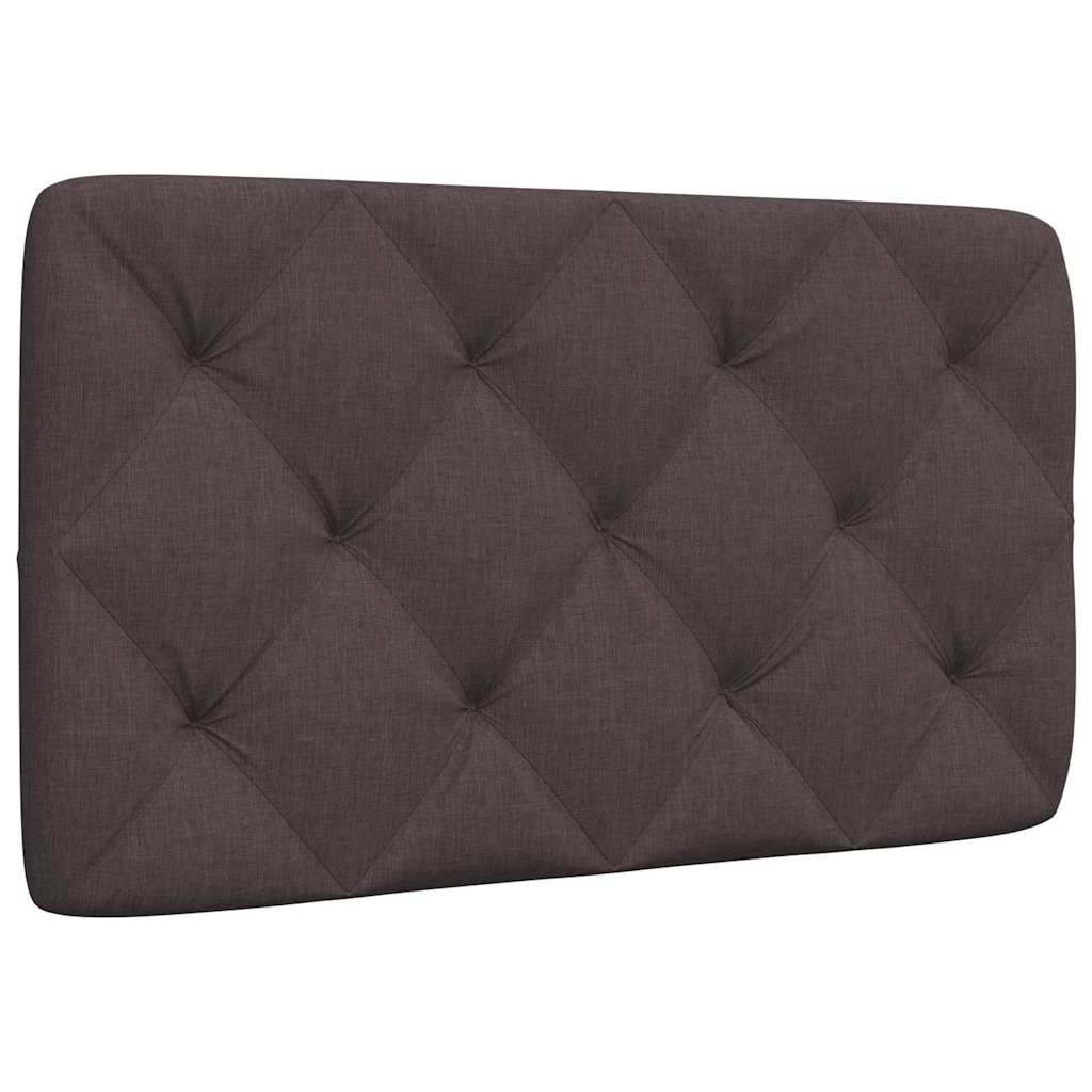 vidaXL Pernă pentru tăblie de pat maro închis, 90 cm, material textil