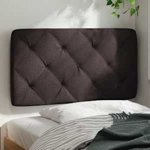 Polštář na čelo postele tmavě hnědý 90 cm textil - obrázek 3