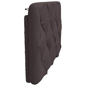Polštář na čelo postele tmavě hnědý 90 cm textil - obrázek 5