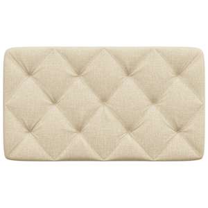 Polštář na čelo postele krémový 90 cm textil - obrázek 4