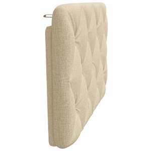 Polštář na čelo postele krémový 90 cm textil - obrázek 5