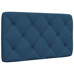 Polštář na čelo postele modrý 90 cm textil - obrázek 1