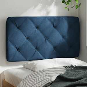 Polštář na čelo postele modrý 90 cm textil - obrázek 3