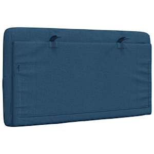 Polštář na čelo postele modrý 90 cm textil - obrázek 6