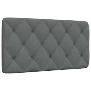 Polštář na čelo postele tmavě šedý 100 cm textil - obrázek 1