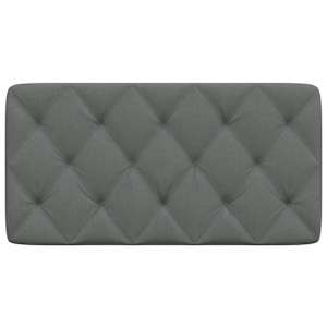 Polštář na čelo postele tmavě šedý 100 cm textil - obrázek 4