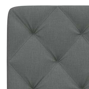 Polštář na čelo postele tmavě šedý 100 cm textil - obrázek 7