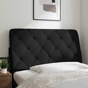 Polštář na čelo postele černý 100 cm textil - obrázek 2