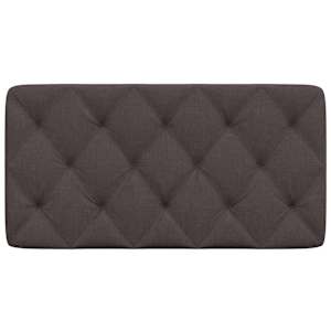 Polštář na čelo postele tmavě hnědý 100 cm textil - obrázek 4