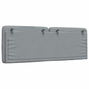 Polštář na čelo postele světle šedý 120 cm textil - obrázek 6
