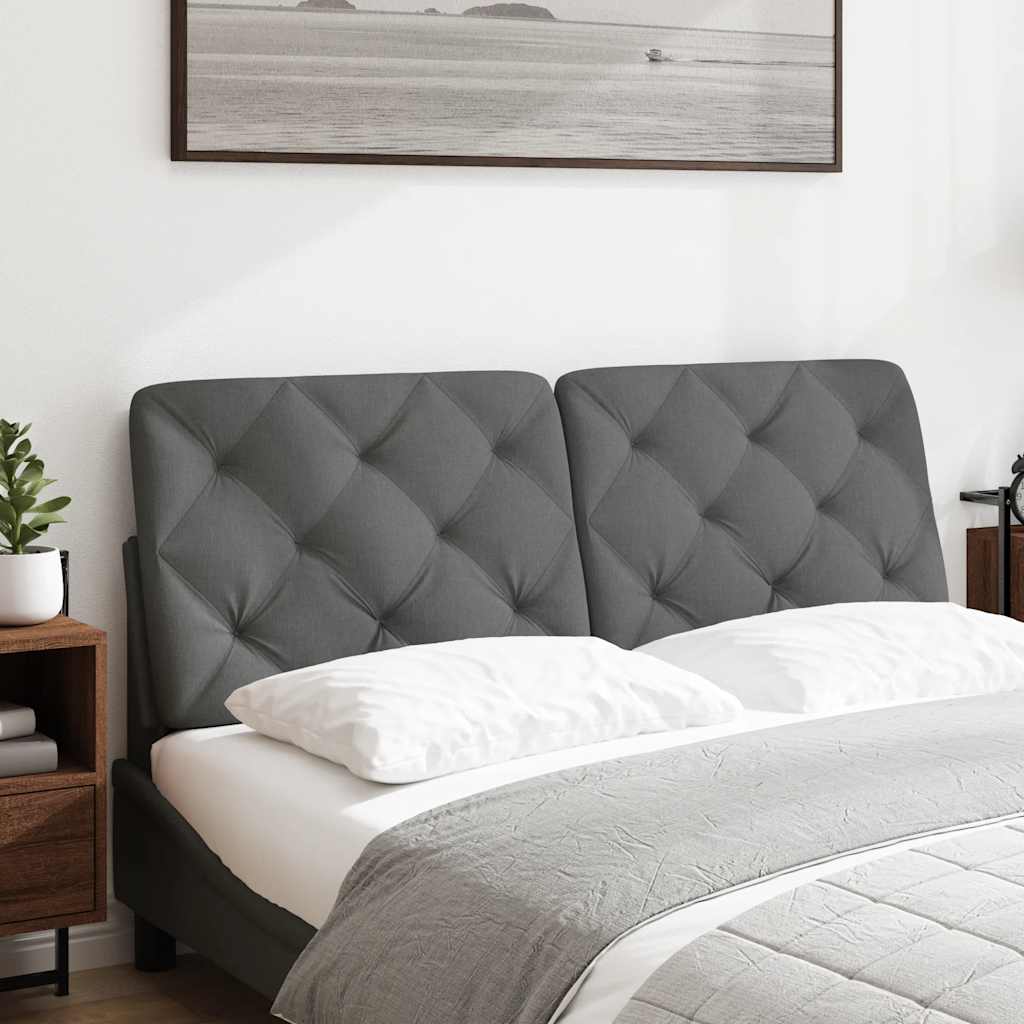 vidaXL Hoofdbordkussen 120 cm stof grijs afbeelding