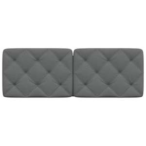 Polštář na čelo postele tmavě šedý 120 cm textil - obrázek 4