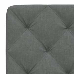 Polštář na čelo postele tmavě šedý 120 cm textil - obrázek 7