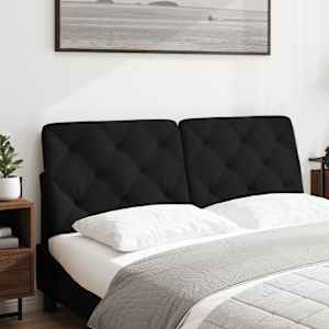 Polštář na čelo postele černý 120 cm textil - obrázek 2
