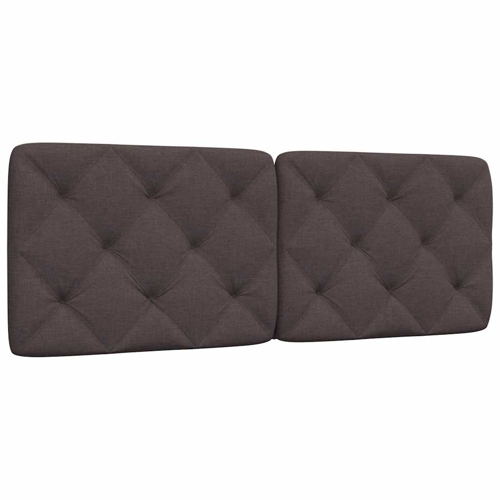 vidaXL Polštář na čelo postele tmavě hnědý 120 cm textil