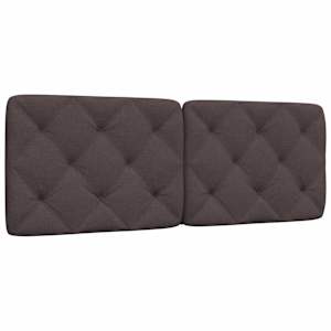 Blazina za vzglavje temno rjava 120 cm blago