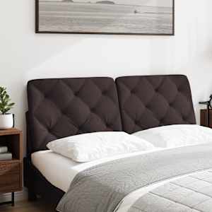 Polštář na čelo postele tmavě hnědý 120 cm textil - obrázek 2