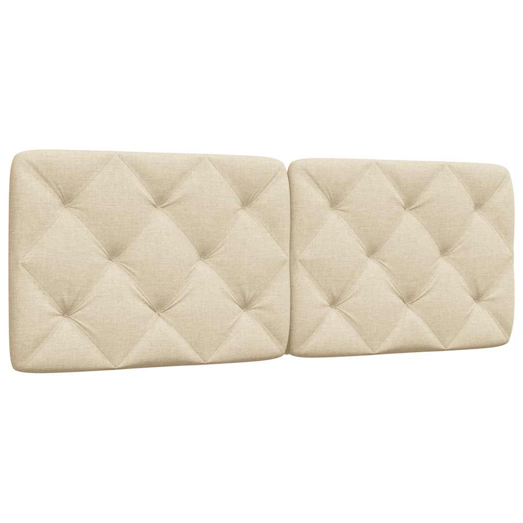 vidaXL Polštář na čelo postele krémový 120 cm textil