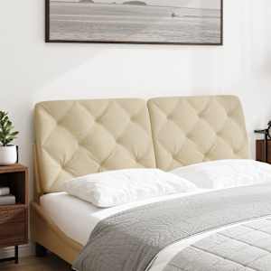 Polštář na čelo postele krémový 120 cm textil - obrázek 2