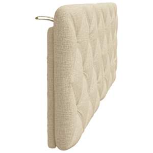 Polštář na čelo postele krémový 120 cm textil - obrázek 5