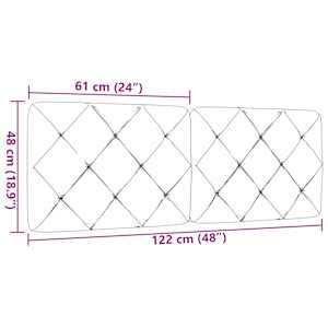Polštář na čelo postele krémový 120 cm textil - obrázek 9