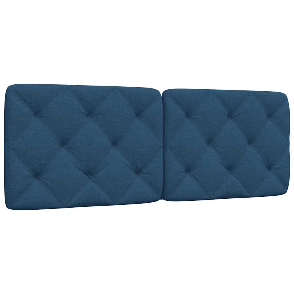 vidaXL Polštář na čelo postele modrý 120 cm textil