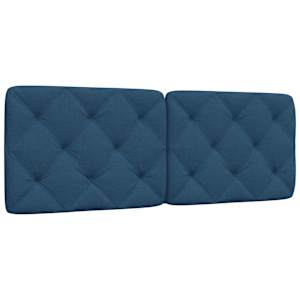 Polštář na čelo postele modrý 120 cm textil - obrázek 1