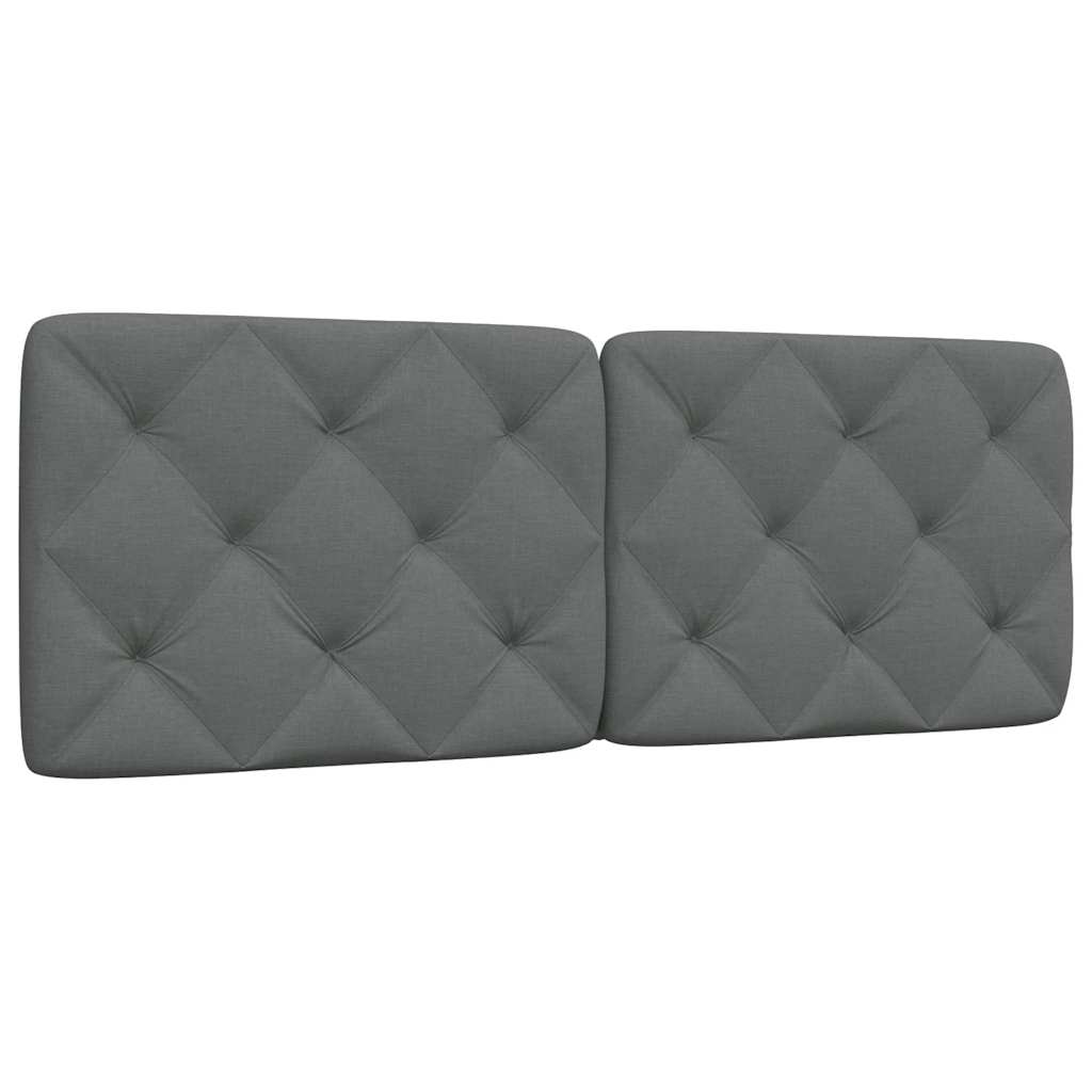 vidaXL Polštář na čelo postele tmavě šedý 140 cm textil