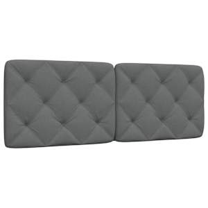 Polštář na čelo postele tmavě šedý 140 cm textil - obrázek 1